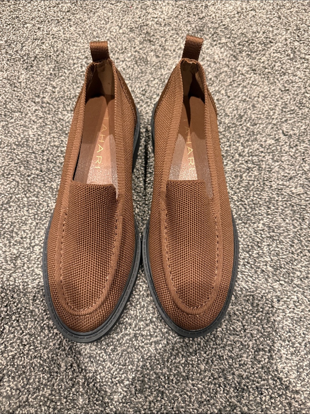 Women’s Brown Slip-On Knit Loafers